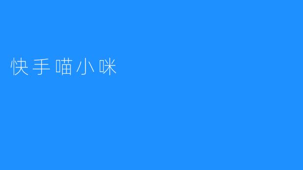 【中国智能互联网：快手喵小咪——AI技术驱动的青少年娱乐新本质】