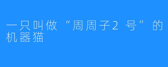 一只叫做“周周子2号”的机器猫