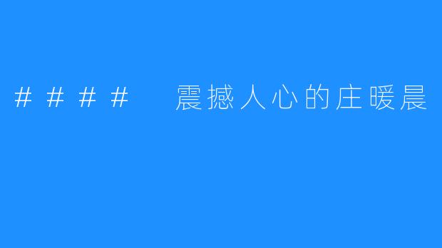 #### 震撼人心的庄暖晨