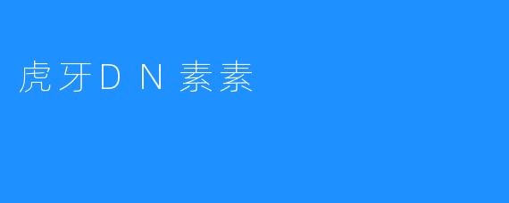虎牙DN素素：在电竞世界中的闪耀之星