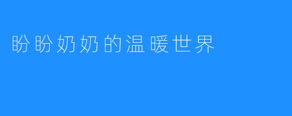 盼盼奶奶的温暖世界