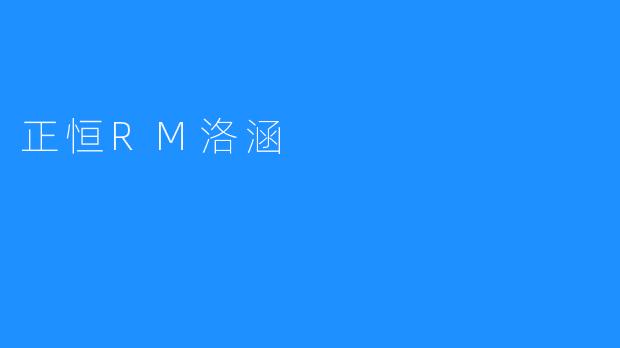 正恒RM洛涵