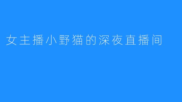 女主播小野猫的深夜直播间